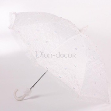 Зонтик для невесты с жемчужинами