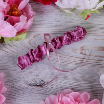 Подвязка для невесты "Classic" - velvet rose