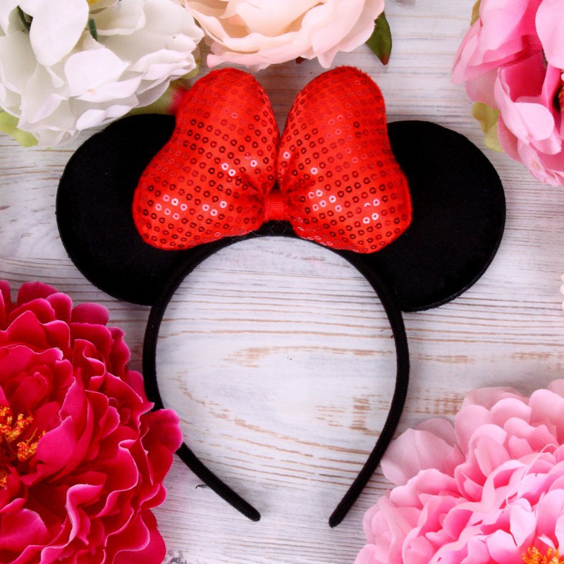 Ушки "Minnie Mouse" с пышным бантом для девичника