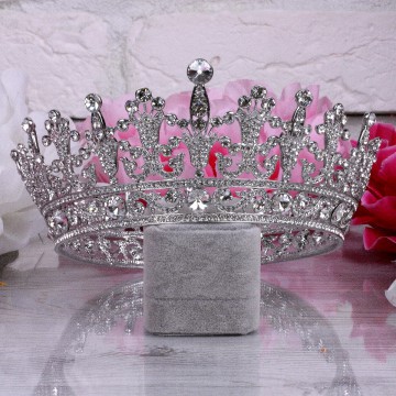 Корона «Queen» silver со стразами Swarovski