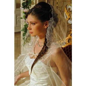 Фата-капюшон «Кружевница» для венчания