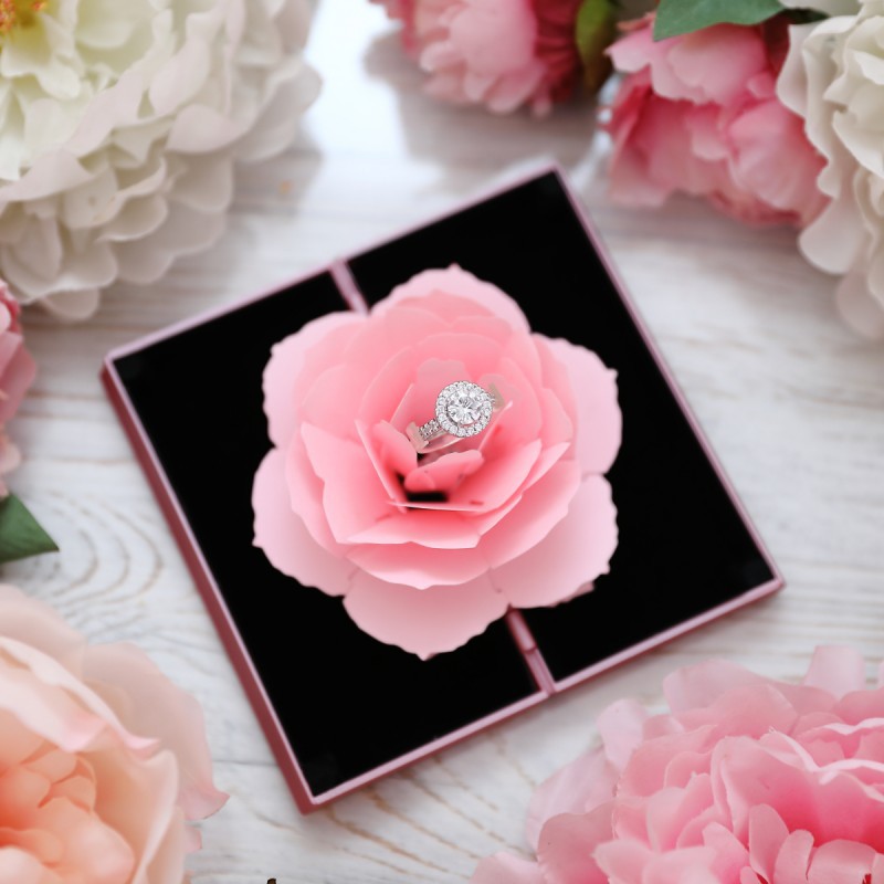 Коробочка-цветок для предложения «Розовый пион»