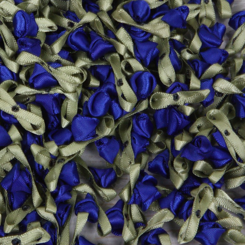 Розы для декора "Синие бутоны"