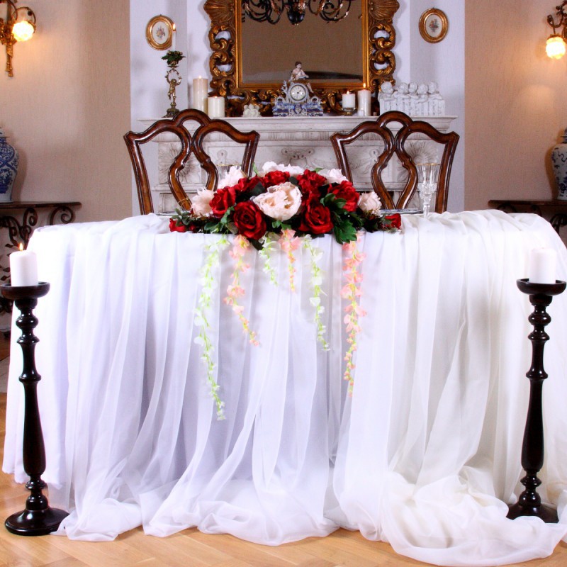 Композиция "Марсала" на стол жениха и невесты