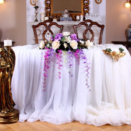 Цветы на стол жениха и невесты "Лаванда"