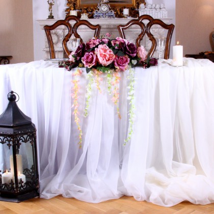 Композиция "Пепельная лаванда" на стол жениха и невесты