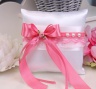 Свадебная подушечка для колец розового цвета