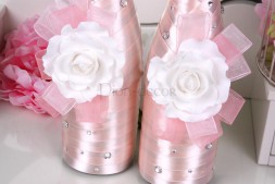 Розовое свадебное шампанское