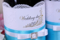 Комплект на свадебное шампанское 