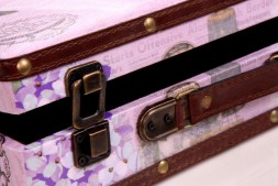 Лавандовые чемоданчики Винтаж