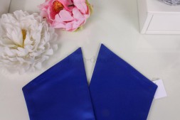 Синий атласный пояс для платья