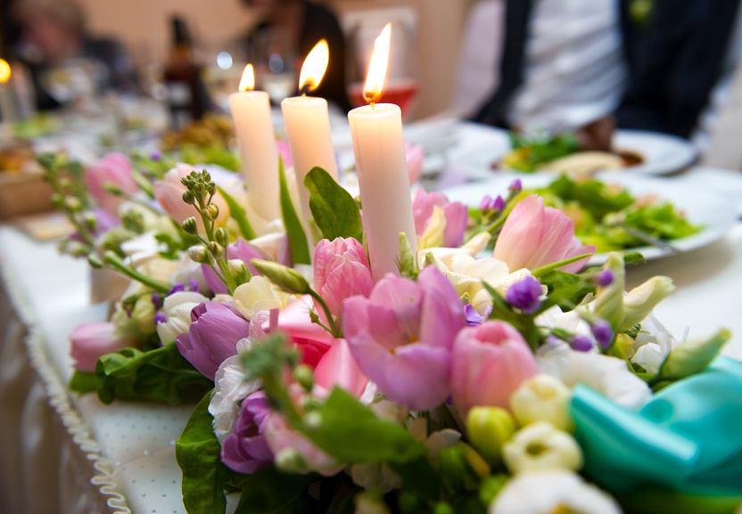 Как украсить свадьбу свечами, фото