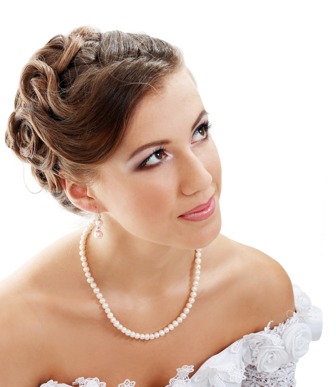 Свадебное ожерелье с жемчугом 