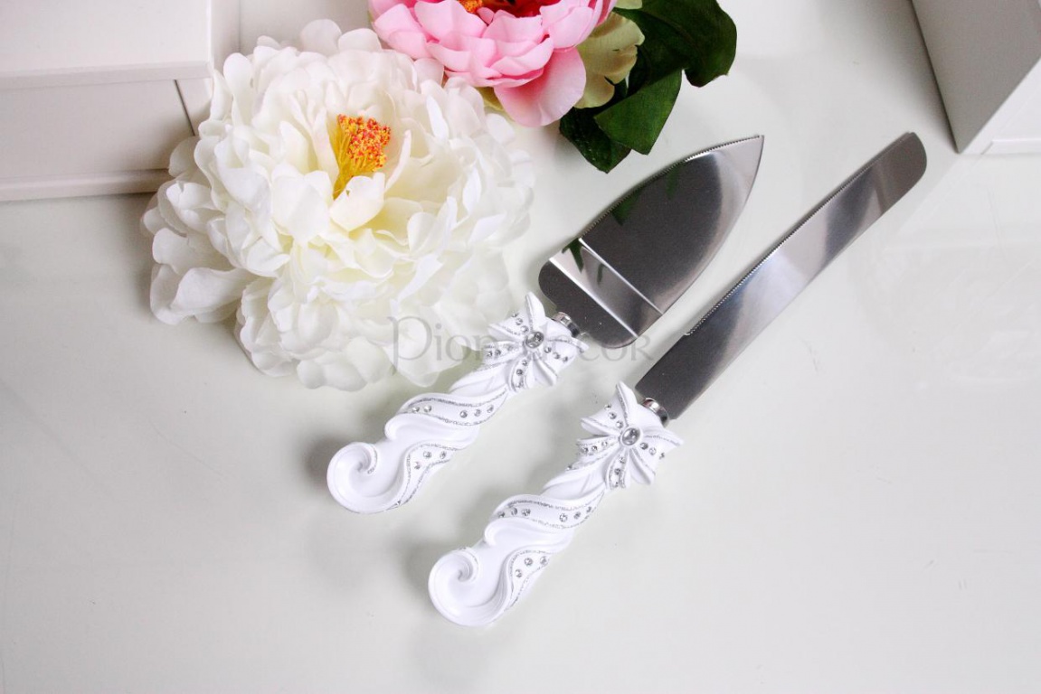 Аксессуары -  нож и лопатка для свадебного торта