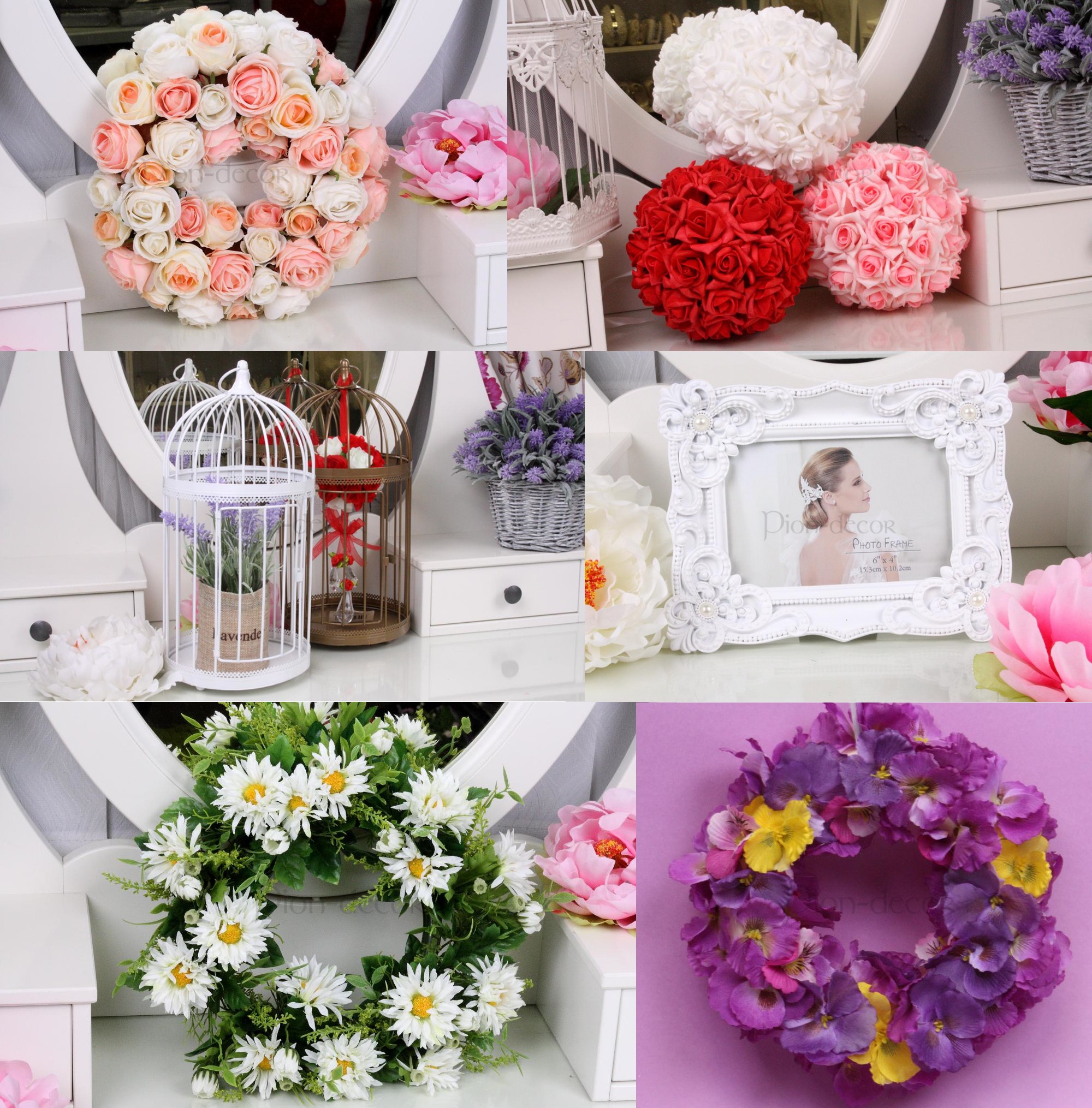 Украшения для комнаты невесты из искусственных цветов