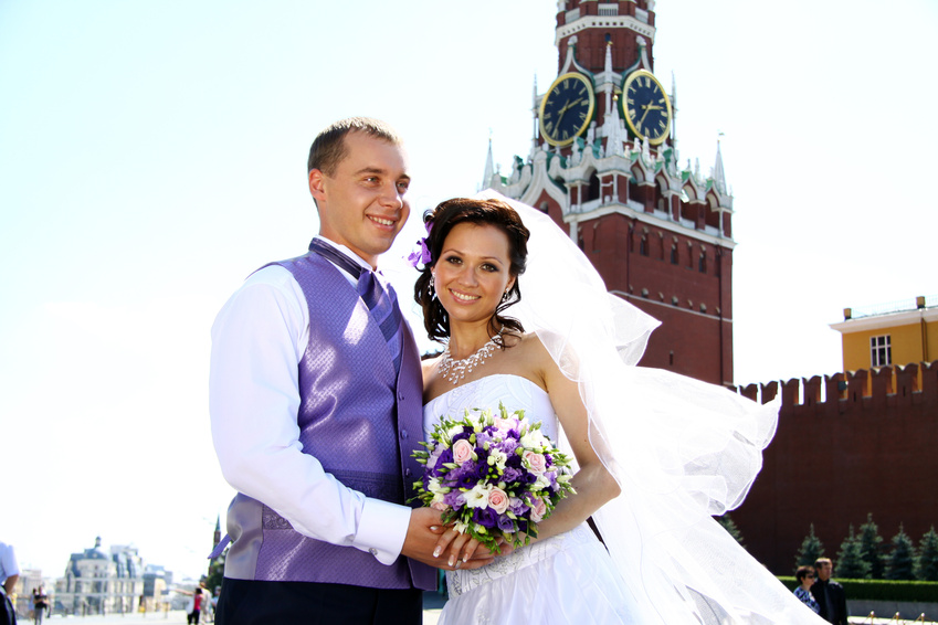 Места для свадебной фотосессии в Москве - Красная площадь и Кремль